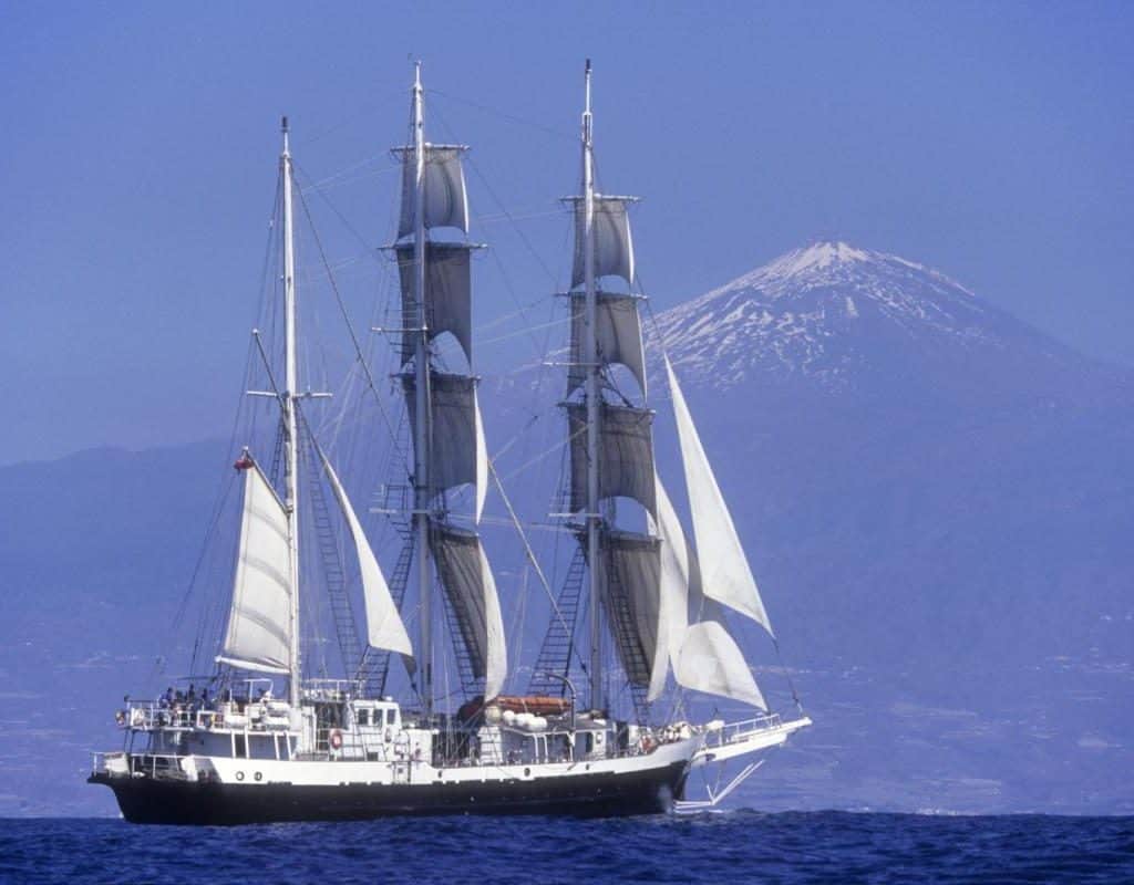 Tall Ship and Mt Tide