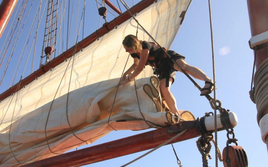 Career sailor on tall ships like Oosterschelde