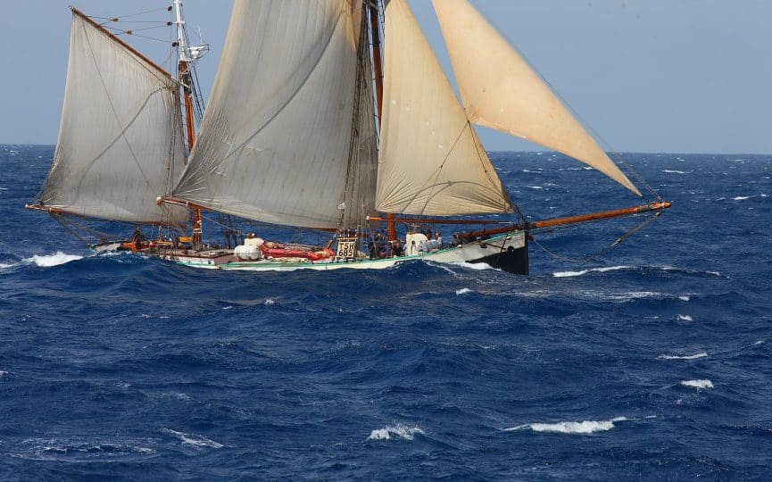 Tecla at sea