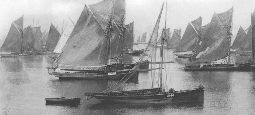 Historical image of Brixham Trawlers
