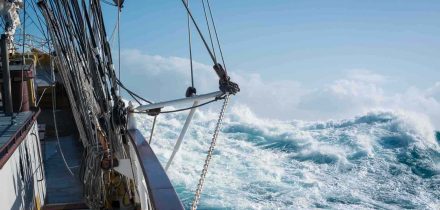 Tall Ship Sailing on Morgenster with Classic Sailing by Richard Sibley