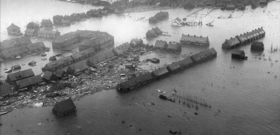 The North Sea Flood of 1953. Zuid Beveland Holland