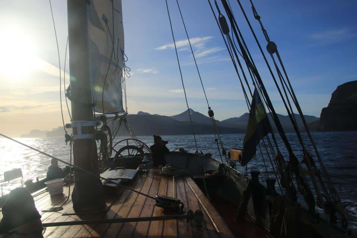 Tecla on a sailing expedition in the Faroes