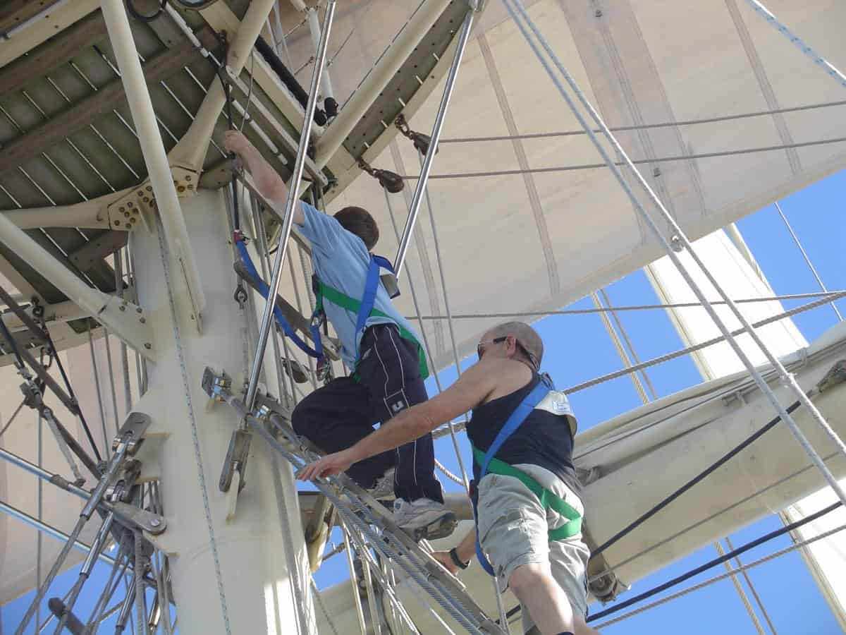 No experienced needed for Tall ship Sailing - Stage 1 is climbing to the first platform