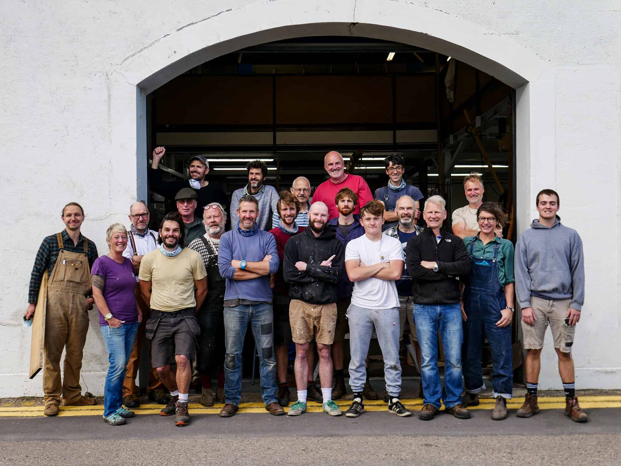 Students of the Boat building Academy