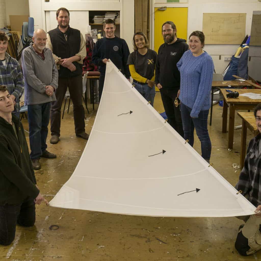 making sails at the boat building academy