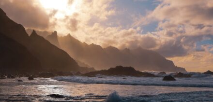 Rugged shoreline of Tenerife in the Canary Islands