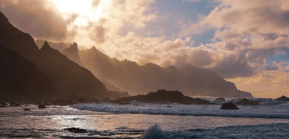 Rugged shoreline of Tenerife in the Canary Islands