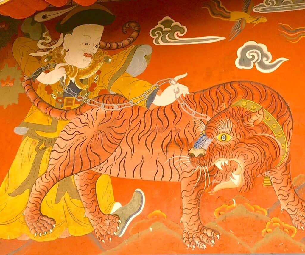 Temple Mural Bhutan by Adam Purser