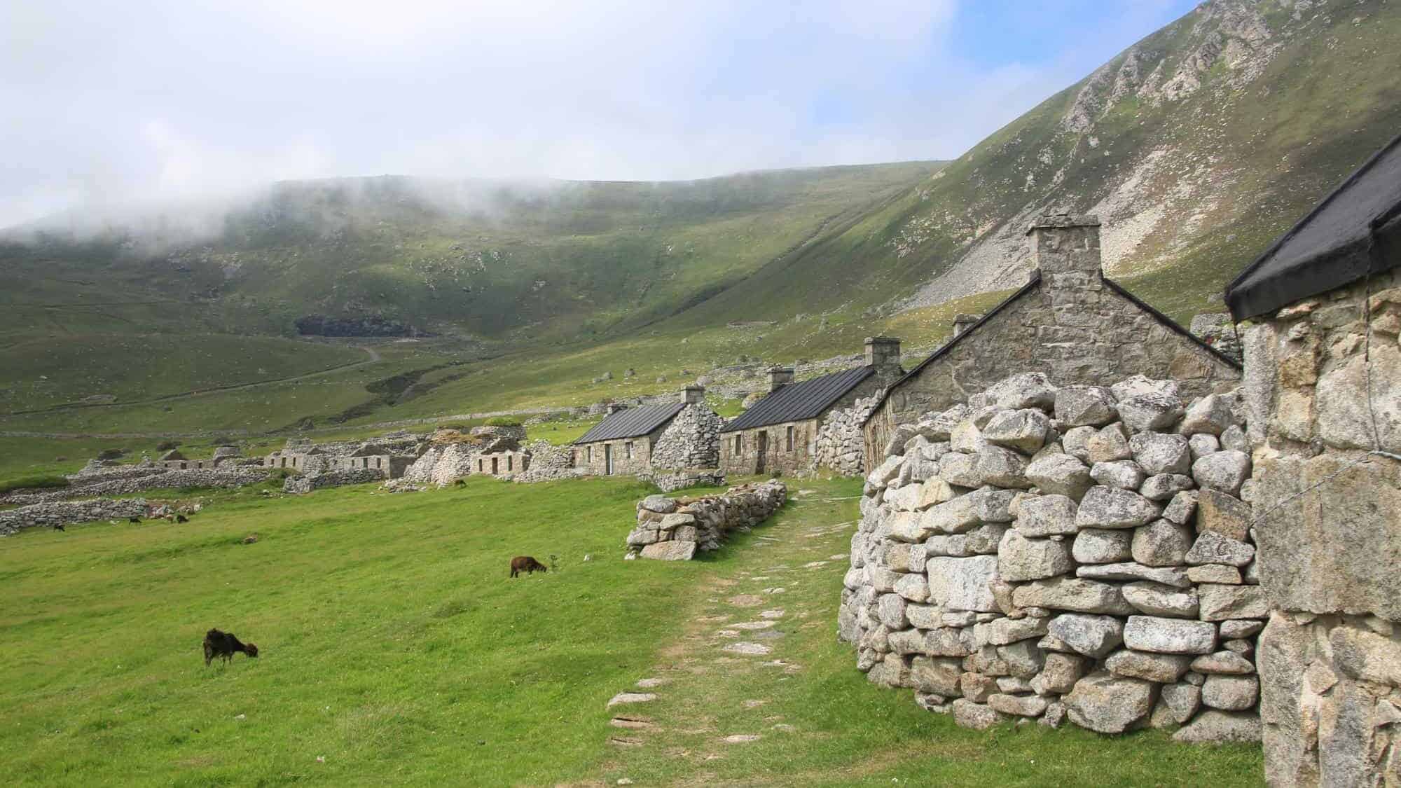 The Village Street on Hirta the main island of St Kilda - Classic Sailing