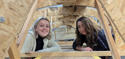 hannah and sophia are re training as boat builders