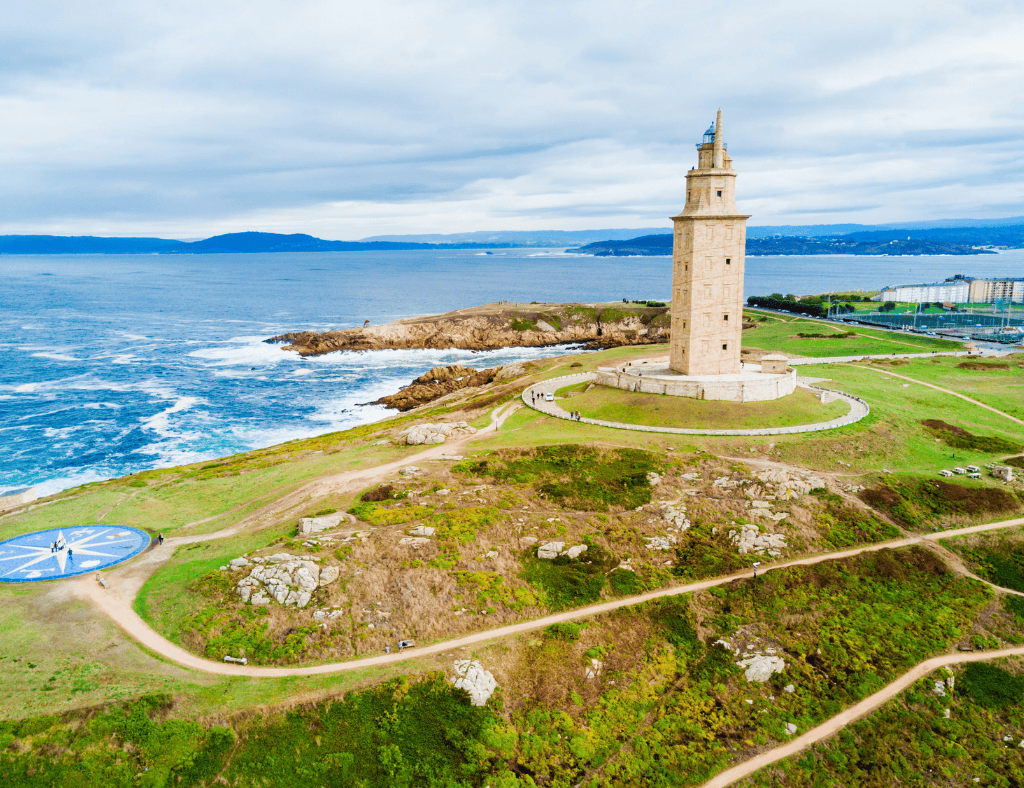 tower of hercules in a coruna spain